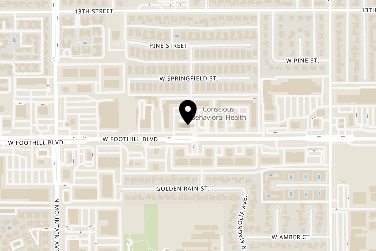 Map showing the location of Zaky Mediterranean Grill Upland on 1013 W Foothill Blvd in Upland